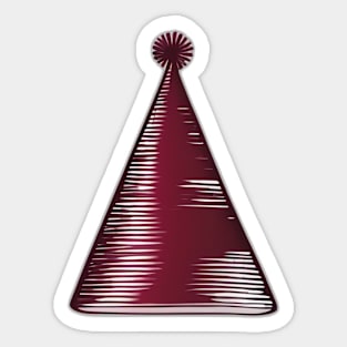 Retro Vinyl Record Party Hat Design No. 963 Sticker